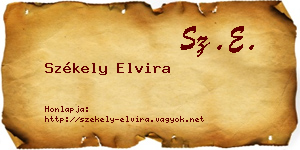Székely Elvira névjegykártya