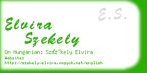 elvira szekely business card